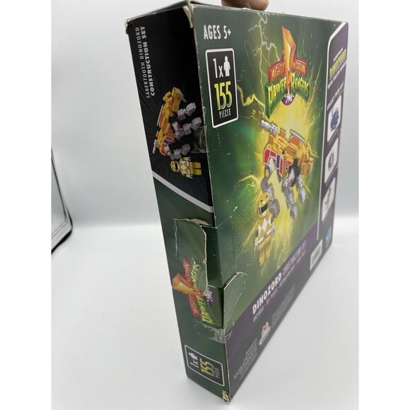 Power Rangers Construction Set SABERTOOTH Dinozord Yellow Ranger 155 Pieces New - Picture 7 of 8